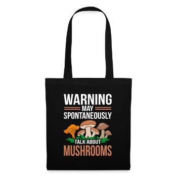 May Spontanéely Talk Mushrooms Day Fun Pun - Sac en tissu - noir - Devant