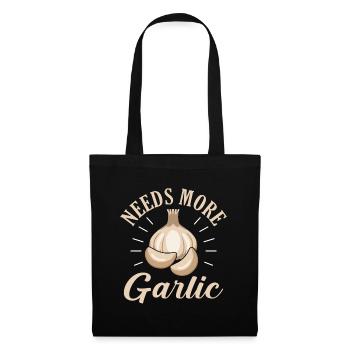 Garlic Vampire Fun Pun Needs More - Tote Bag - black - Front
