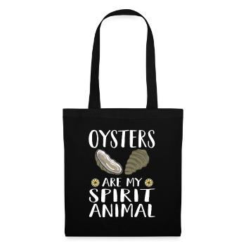 Les huîtres sont mon Animal Funny Oyster Fun - Sac en tissu - noir - Devant