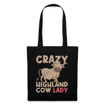 Highland Cattle Lady Scottish highland cattle - Tote Bag - black - Front