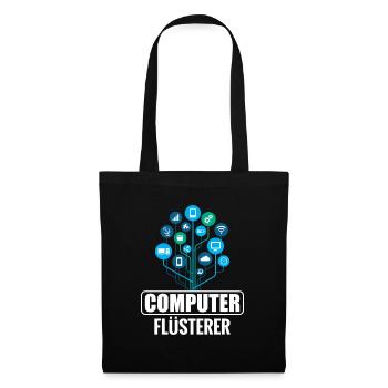 Programmierer Informatik Admin Computer Flüsterer - Stoffbeutel - Schwarz - Vorne
