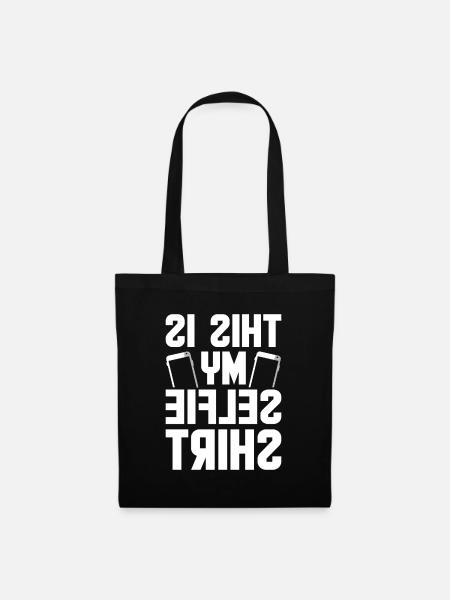 Dies Ist Mein Selfie Shirt Spiegel Bilder Selfie - Stoffbeutel - Schwarz