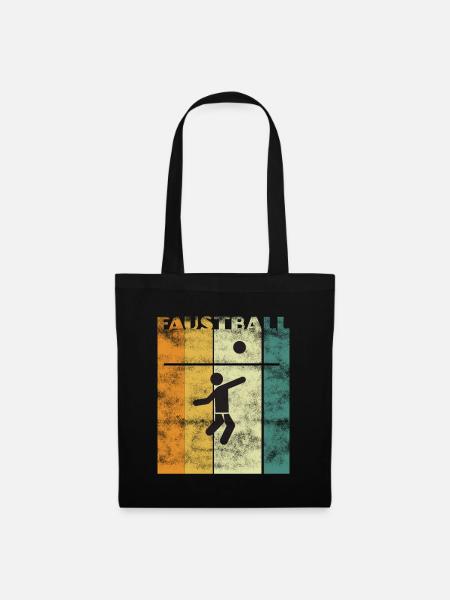 Faustball Retro Vintage - Stoffbeutel - Schwarz