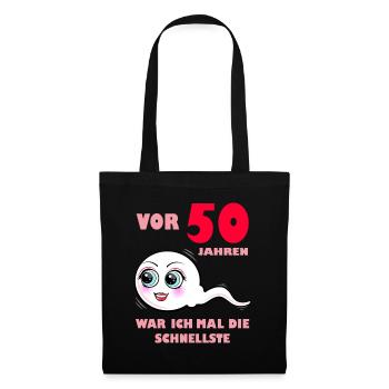 50 Geburtstag Frauen 1971 Jahrgang 50. Jubiläum - Stoffbeutel - Schwarz - Vorne