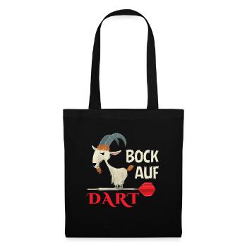 Bock auf Dart Dartspieler Darten Darts Geschenk - Stoffbeutel - Schwarz - Vorne