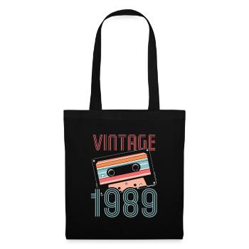 32 Jahre alt 1989 Geburtstag Geschenkidee - Stoffbeutel - Schwarz - Vorne