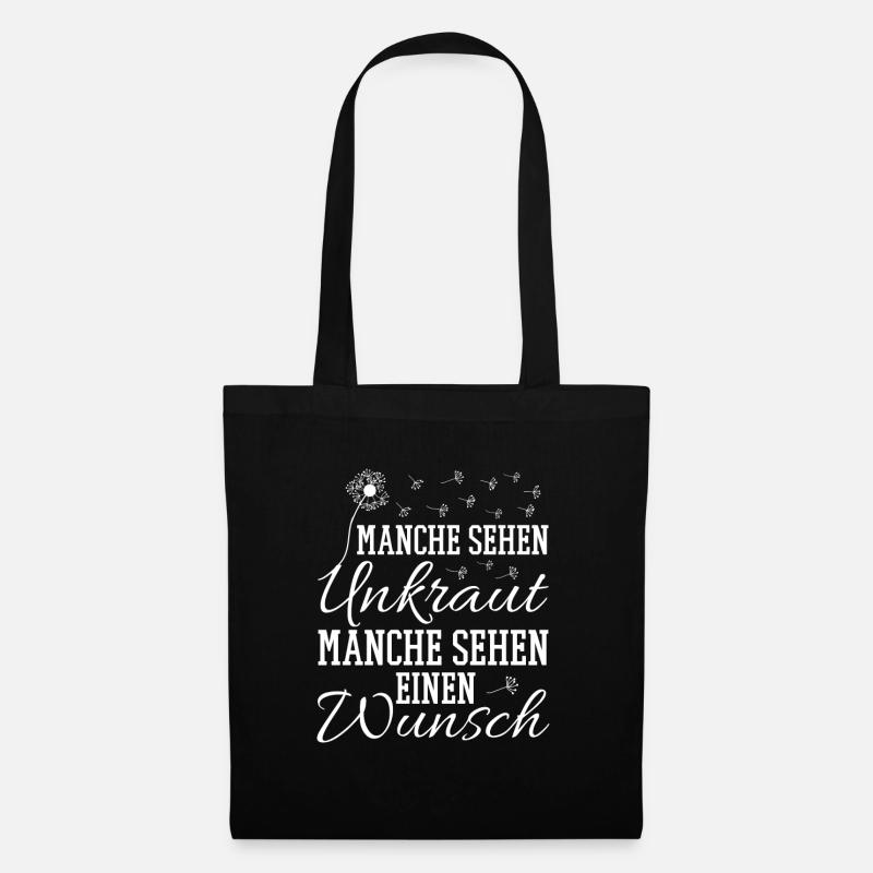 Manche sehen Unkraut Manche sehen einen Wunsch - Stoffbeutel - Schwarz