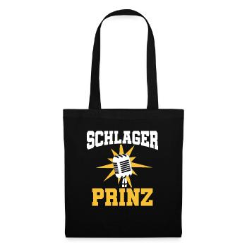 Schlager Prinz Deutscher Schlager Volksmusik - Stoffbeutel - Schwarz - Vorne