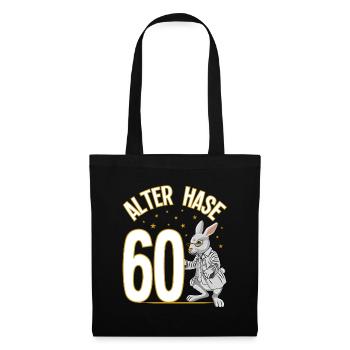 60 Geburtstag Geschenke lustig 60. Geburtstag Mann - Stoffbeutel - Schwarz - Vorne