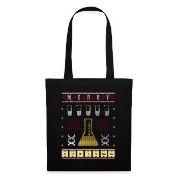 Ugly Christmas Chemistry Merry Christmas - Stoffbeutel - Schwarz - Vorne