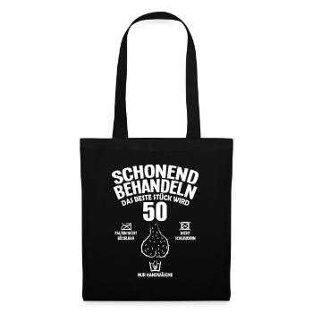 50 Geburtstag Geschenk Club der alten Säcke 50 - Stoffbeutel - Schwarz - Vorne