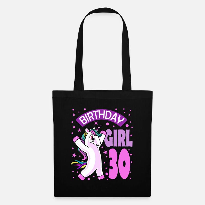 30. Geburtstag Frauen Geschenk 30 Jahre - Stoffbeutel - Schwarz