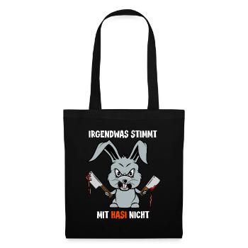 Halloween 2021 Monster verrückter Hase Sarkasmus - Stoffbeutel - Schwarz - Vorne