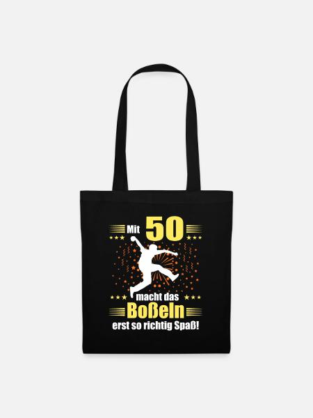 Boßeln Geschenk Boßler Bosseln Boßelsport 50 Jahre - Stoffbeutel - Schwarz