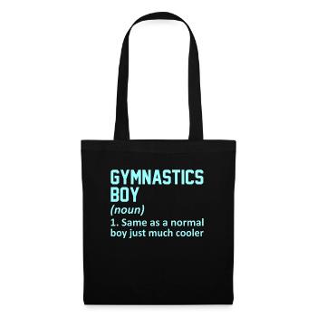 Gymnastique Garçon Définition Gymnaste Amateur de gymnastique - Sac en tissu - noir - Devant