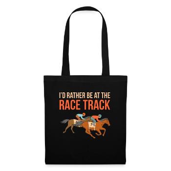 Soyez sur l’hippodrome - Sac en tissu - noir - Devant