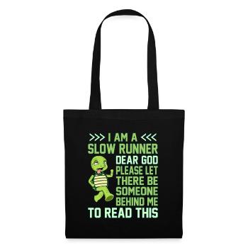 Je suis un coureur lent Tortue Semi-marathon courir - Sac en tissu - noir - Devant