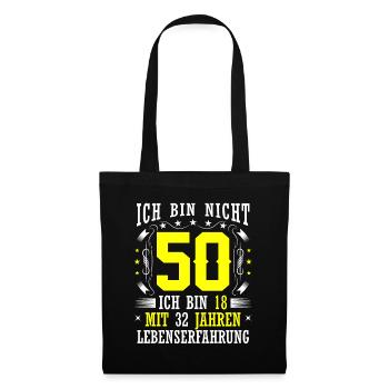 50 Geburtstag Geschenk lustig 50. Jubiläum Humor - Stoffbeutel - Schwarz - Vorne