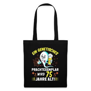 Vor 75 Jahren war ich mal der Schnellste 75 Jahre - Stoffbeutel - Schwarz - Vorne