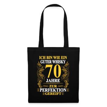 70. Geburtstag lustig Mann 70 Geburtstag Geschenk - Stoffbeutel - Schwarz - Vorne