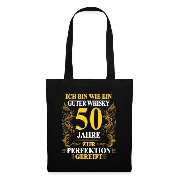 50. Geburtstag lustig Mann 50 Geburtstag Geschenk - Stoffbeutel - Schwarz - Vorne