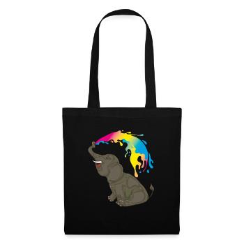 LGBT Elephant Pan Pride Month Cadeau Pansexual - Sac en tissu - noir - Devant