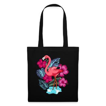 Tropical Animal Summer Gift Pink Flamingo - Tote Bag - black - Front