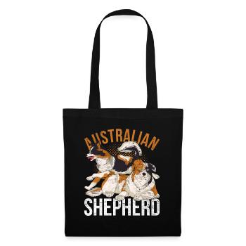 Hundeliebhaber Geschenkidee Australian Shepherd - Stoffbeutel - Schwarz - Vorne