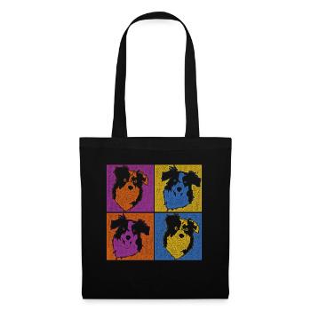 Aussie Dog Gift Pop Art Australian Shepherd - Tote Bag - black - Front