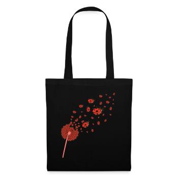 Coccinelle Pusteflower Idée cadeau Coccinelle - Sac en tissu - noir - Devant