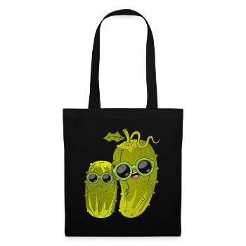 Cool Sunglasses Vegetable Gift Idea Cucumber - Tote Bag - black - Front