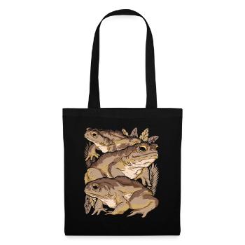 Amphibiens Nature Animal Motif Cadeau Grenouille Crapaud - Sac en tissu - noir - Devant