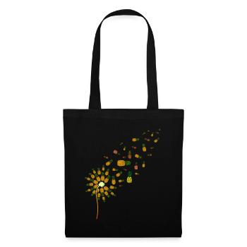 Cadeau vacances d’été Fruit Ananas tropical - Sac en tissu - noir - Devant