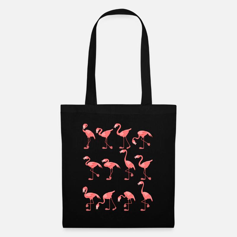 Flamingo - Stoffbeutel - Schwarz
