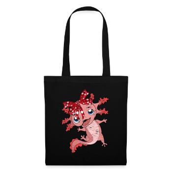 Axolotl - Stoffbeutel - Schwarz - Vorne