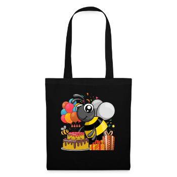 Birthday Party Gift Animal Bee - Tote Bag - black - Front