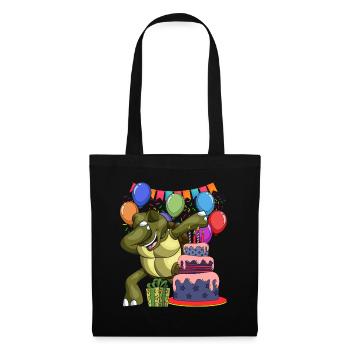 Birthday Party Gift Animal Dabbing Turtle - Tote Bag - black - Front