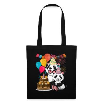 Birthday Animal Gift Panda - Tote Bag - black - Front