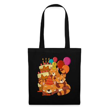 Birthday Animal Gift Red Panda - Tote Bag - black - Front