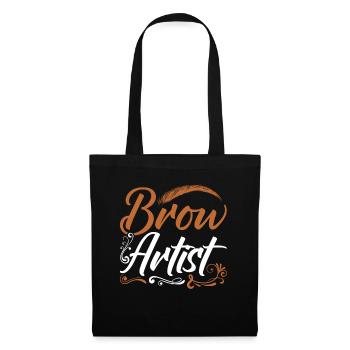 Sourcils Esthéticienne Cadeau Sourcils Artiste - Sac en tissu - noir - Devant