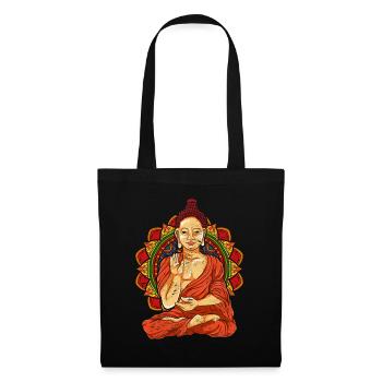 Mandala Buddhist Geschenk Buddhismus Buddha - Stoffbeutel - Schwarz - Vorne