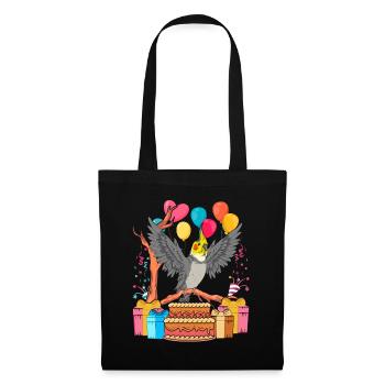 Birthday Gift Parrot Bird Cockatiel - Tote Bag - black - Front