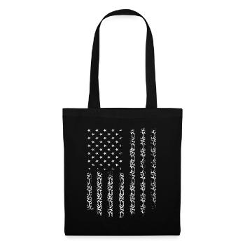 Cow Spots USA Flag America Cadeau Animal Vache - Sac en tissu - noir - Devant