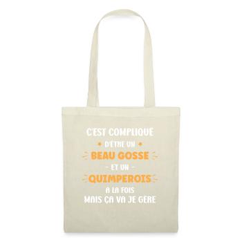 Compliqué beau gosse et quimperois - Sac en tissu - nature - Devant