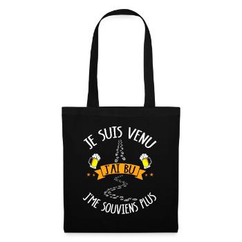 Geschenke für Bierliebhaber Humor biere apero - Stoffbeutel - Schwarz - Vorne