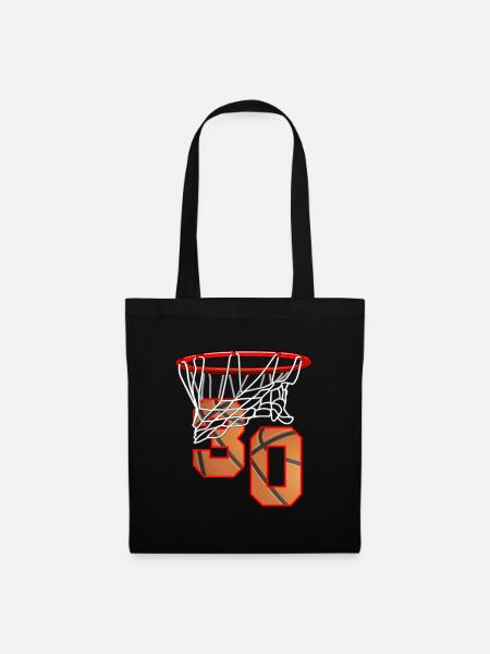 30. Geburtstag Basketball Geschenk Frauen Männer - Stoffbeutel - Schwarz