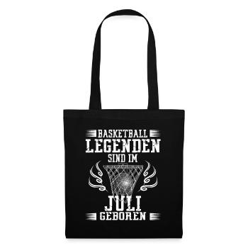 Juli Geburtstag Geschenk Basketball Basketballer - Stoffbeutel - Schwarz - Vorne