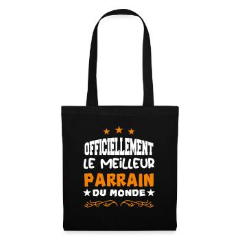 Officiellement Le Meilleur Parrain Du Monde - Sac en tissu - noir - Devant