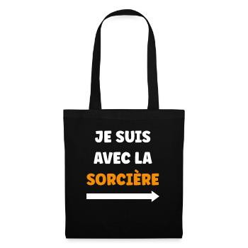 je suis avec la sorcière - Sac en tissu - noir - Devant