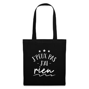 Je peux pas jai Rien - Sac en tissu - noir - Devant
